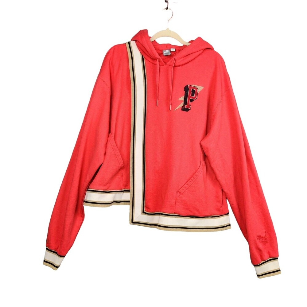 PUMA X JUNE AMBROSE Red High Court Hope Oversized Poncho Hoodie SIZE LARGE